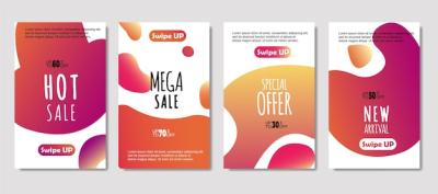 Dynamic Abstract Fluid Mobile Sale Banner Template Set – Free Download