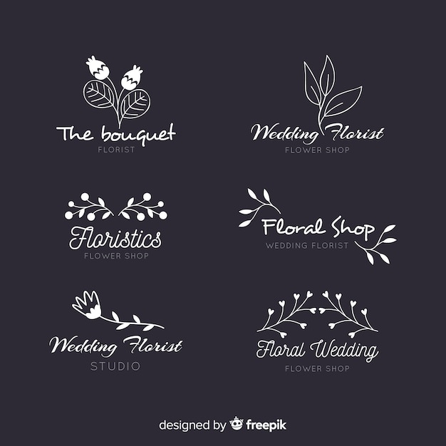 Wedding Florist Logos Collection – Free Download