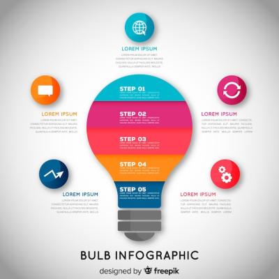 Light Bulb Infographic – Free Download, Download Free Stock Photo