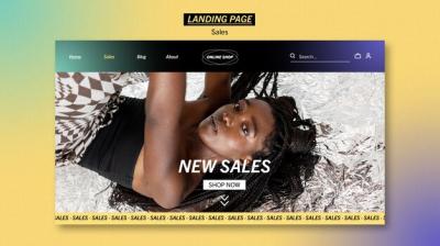 Gradient Sales Landing Page Template – Free Download