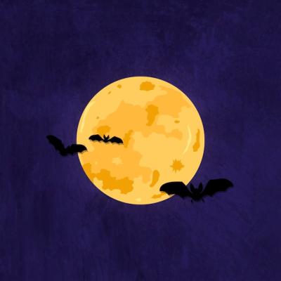 Full Moon Pattern on Purple Halloween Background – Free Download