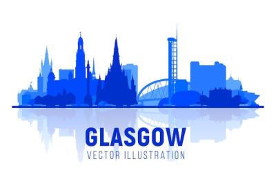 Glasgow Scotland UK Silhouette Skyline Vector Illustration – Free Download