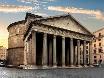 Ancient Pantheon in Rome at Cloudy Sunrise – Free Stock Photo for Download