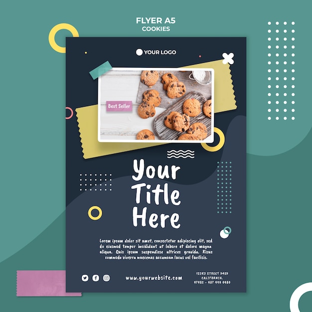 Cookie Shop Flyer Template â Download Free Stock Photo