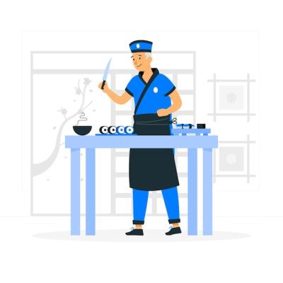 Sushi Cooking Concept Illustration – Free Download