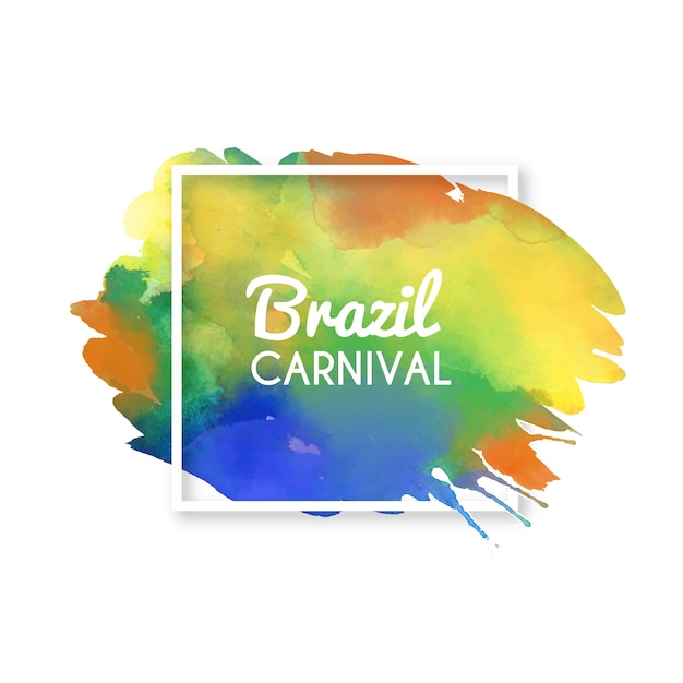 Brazilian Carnival Background on Colourful Watercolour Stain – Free Stock Photo Download