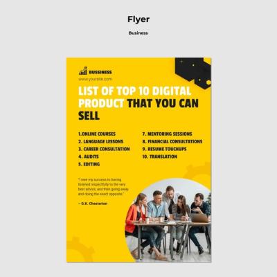 Flat Design Flyer Business Template – Free Download