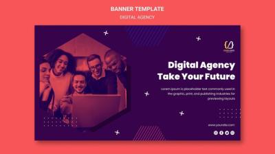 Digital Agency Solutions Banner Template – Free Download