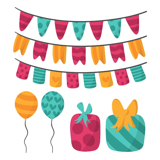 Colorful Birthday Decoration with Presents – Free Stock Photo for Download