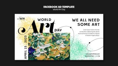 World Art Day Celebration Facebook Template – Free Download