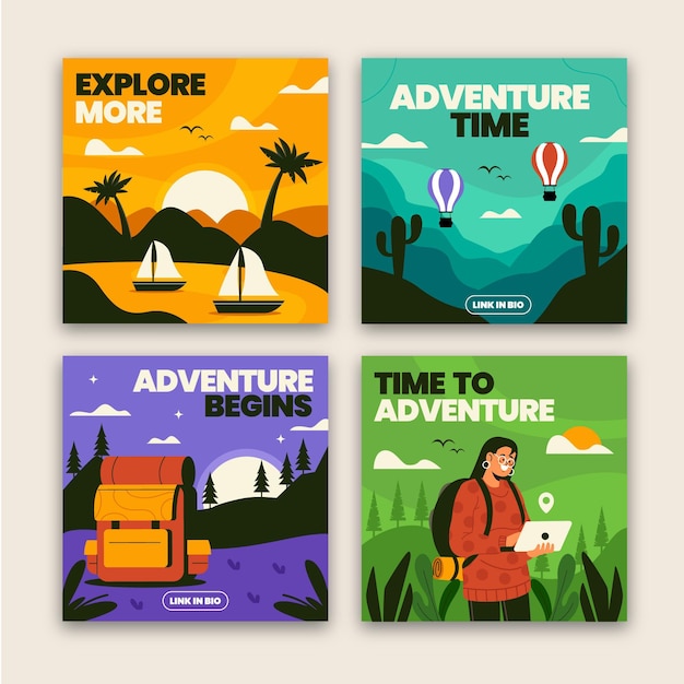 Adventure Instagram Posts Collection – Free Stock Photos for Download