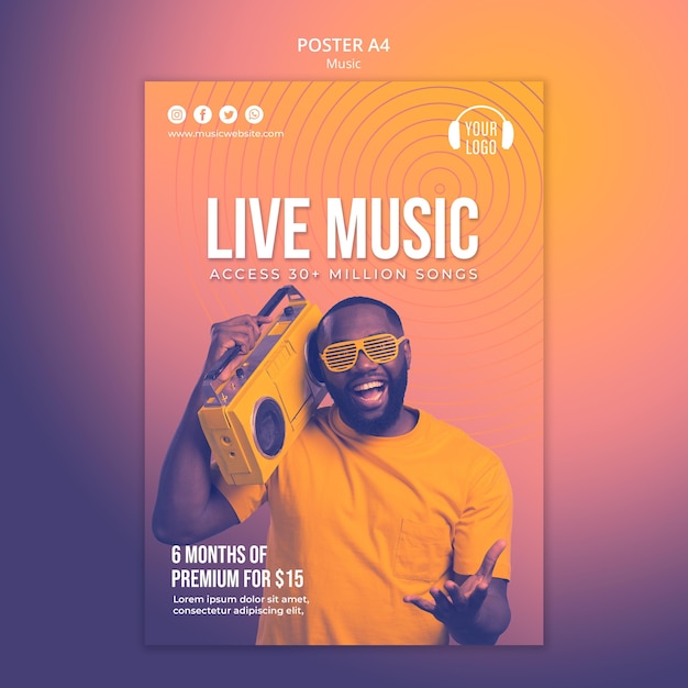 Music Concept Poster Template – Free Download