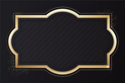 Realistic Golden Frame Design – Free Download