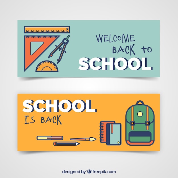 Back to School Banners – Free Download Free Stock Photo