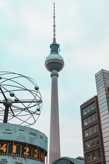 Low Angle View of TV Tower and Buildings Against Sky – Free Stock Photo, Download for Free