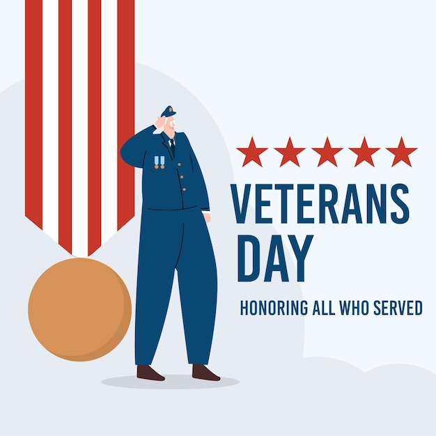 Flat Design Veterans Day – Free Download