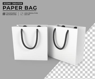 White Paper Bag with Nylon Handle for Scenery Creation – Free Stock Photo Download