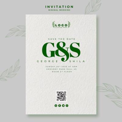 Minimal Wedding Save the Date Invitation Template – Free Download