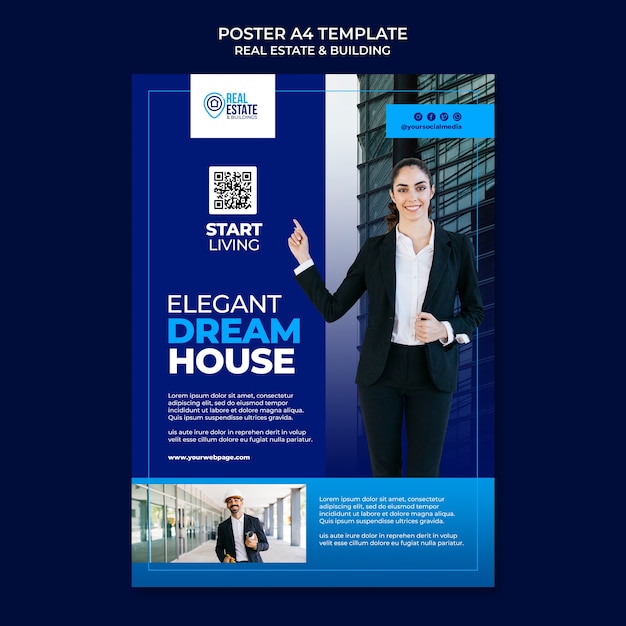 Elegant Dream House Poster Template – Free Download