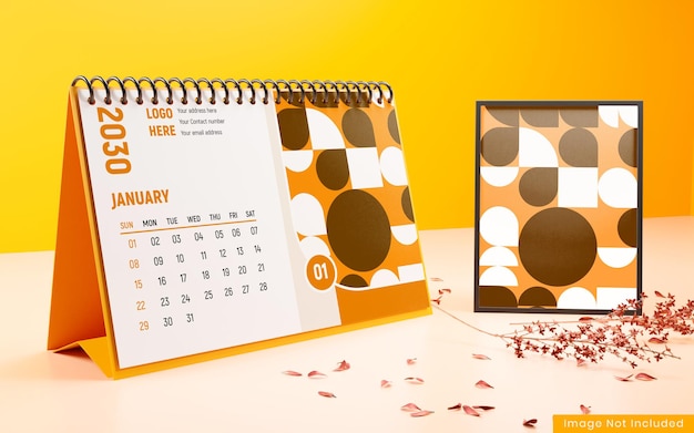 Desk Calendar Mockup – Download Free Stock Photo