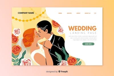 Beautiful Wedding Landing Page – Free Stock Photo, Download for Free