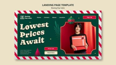 Boxing Day Sales Template Design – Free Download