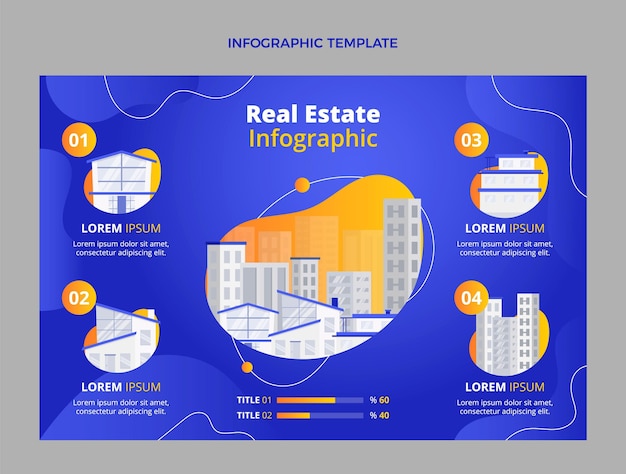 Gradient Real Estate Infographic – Download Free Stock Photo