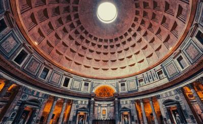 Interior View of the Pantheon Temple in Rome, Italy – Free Download