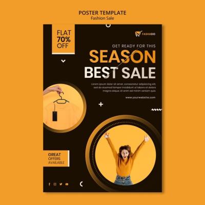 Fashion Sale Poster Template – Download Free Stock Photo