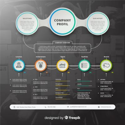 Business Infographic Template with Photo – Free Download