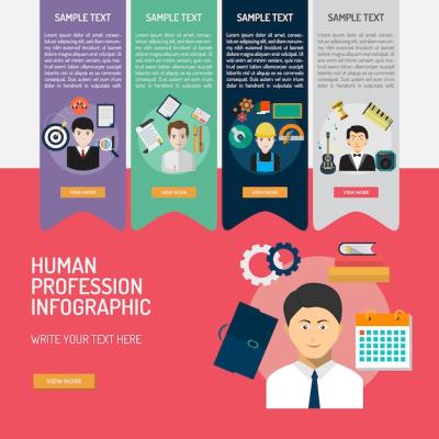 Professions Infographic Template – Download Free Stock Photo