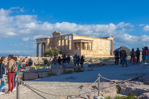 Tourists Engaged in Guided Tour at the Acropolis in Athens, Greece – Free Stock Photo Download