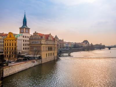 Stunning River View Surrounded by Cityscape and Sky – Free Download