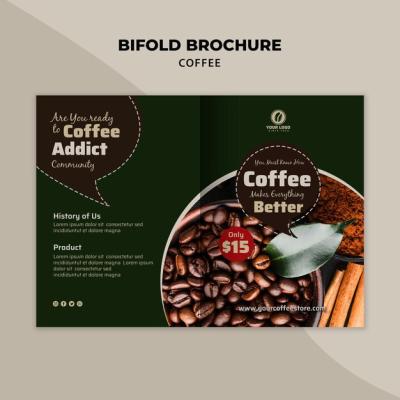 Coffee Bifold Brochure Template – Free Download