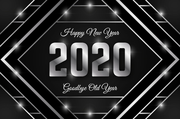 Silver New Year 2020 Background – Free Download