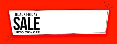 Wide Banner for Black Friday Sale with Offer Details – Free Download