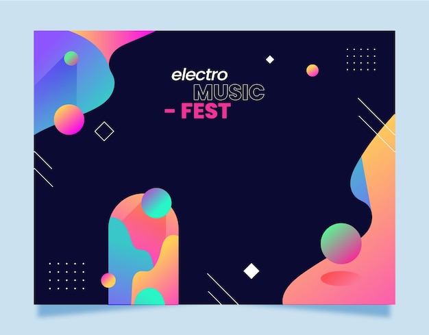 Gradient Music Festival Photocall Template – Free Download