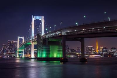 Tokyo Skyline Featuring Rainbow Bridge and Tokyo Tower – Free Stock Photo for Download