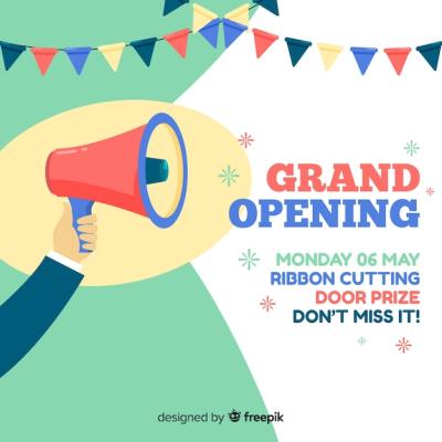 Flat Grand Opening Concept – Free Download