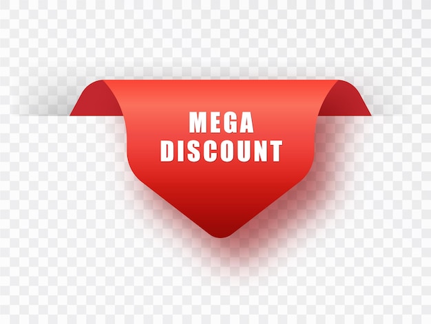 Red Banners Featuring Mega Discount Offers and Special Discount Labels for Marketing – Free Stock Photo Download