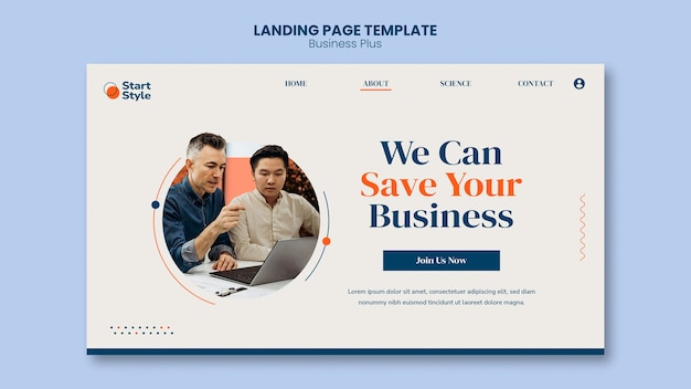 Business Landing Page Template – Download Free Stock Photo