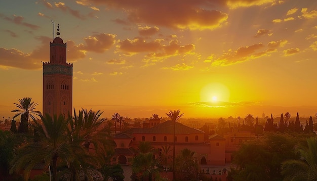 A Stunning Sunset View from a Hotel Overlooking a Large Building – Free to Download