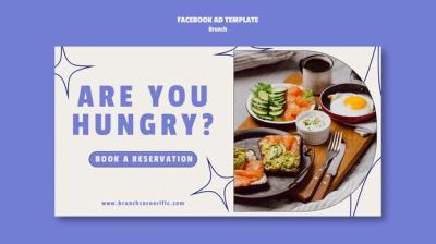 Hand Drawn Delicious Brunch Facebook Template – Free Download