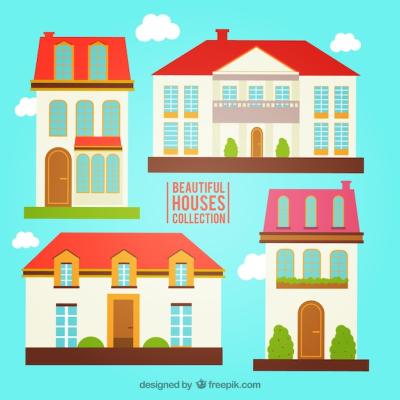 Collection of Expensive House Vector Templates for Free Download