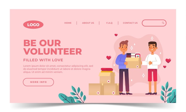 Gradient Charity Event Landing Page Template – Free Download