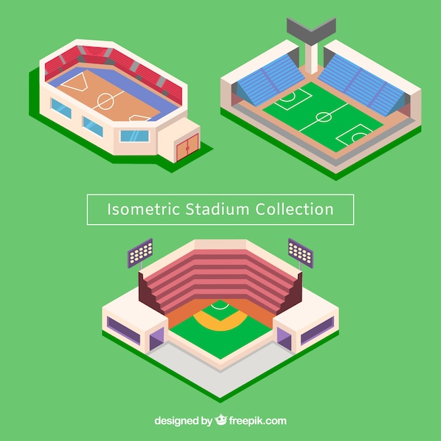 Isometric Style Stadiums Collection – Free Download