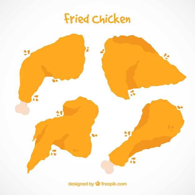 Delicious Fried Chicken Vector Template – Free Download