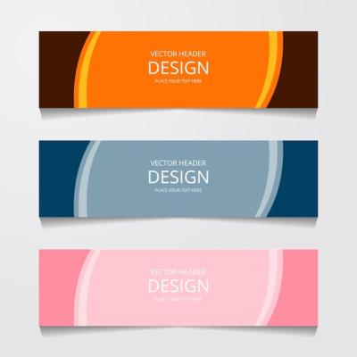 Abstract Geometric Web Banner Template Collection – Free Download