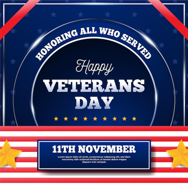 Realistic Veterans Day Concept – Free Download