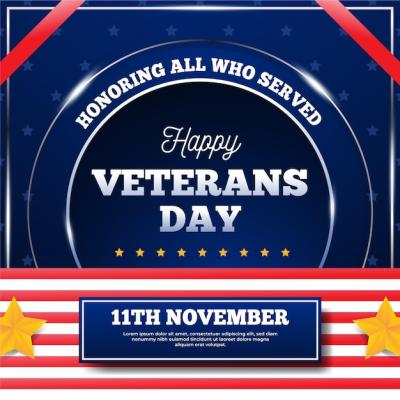 Realistic Veterans Day Concept – Free Download